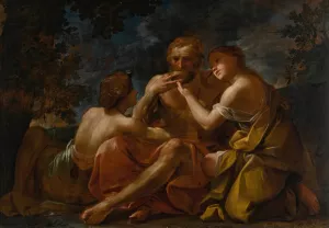 Lot and His Daughters by Felice Torelli Oil Painting