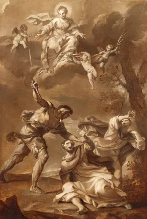 Martyrdom Of Saint Peter Martyr by Felice Torelli Oil Painting