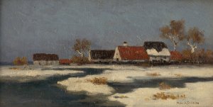Early Spring by Felician Moczik Oil Painting