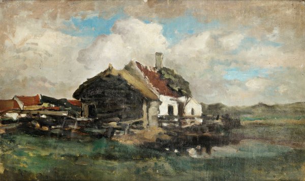 The Abandoned House by Felicien Rops - Hand-Painted Oil Painting Reproduction
