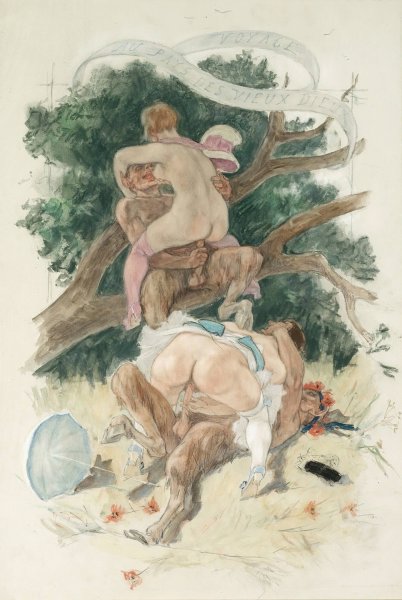 Voyage Au Pays Des Vieux Dieux by Felicien Rops - Hand-Painted Oil Painting Reproduction