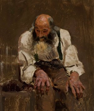 Jew by Feliks Cichocki Oil Painting