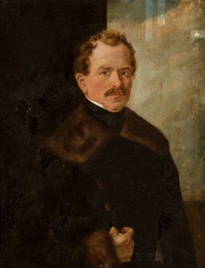 Portrait of Gracjan Rudowski by Feliks Peczarski Oil Painting