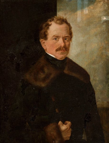 Portrait of Gracjan Rudowski  by Feliks Peczarski - Hand-Painted Oil Painting Reproduction