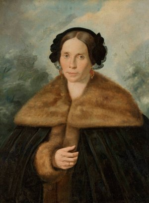 Portrait of Mrs. Rudowska by Feliks Peczarski Oil Painting