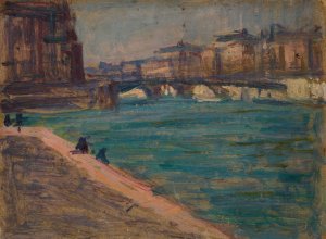 Bridge over the Seine by Feliks Wygrzywalski Oil Painting