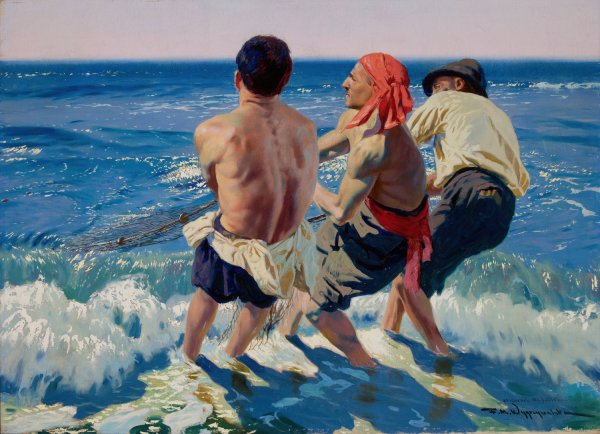 Main Product Photo of Neapolitan Fishermen  Painting by Feliks Wygrzywalski
