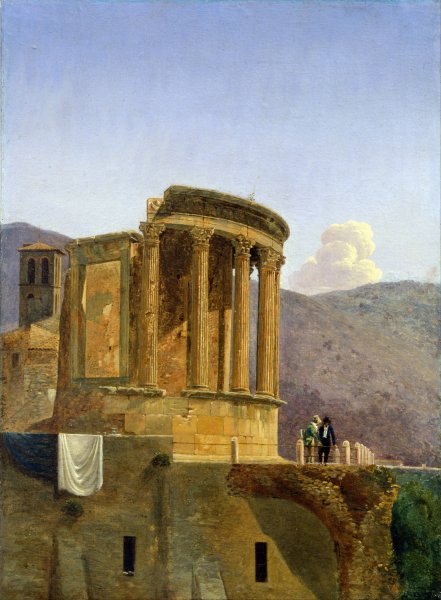 The Temple of Vesta at Tivoli  by Felix Boisselier - Hand-Painted Oil Painting Reproduction