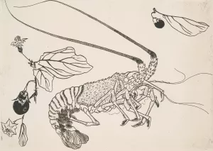 Grand langouste aux antennes relevees by Felix Bracquemond Oil Painting