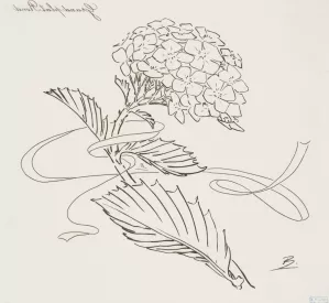 Grand plat rond (hortensia) by Felix Bracquemond Oil Painting