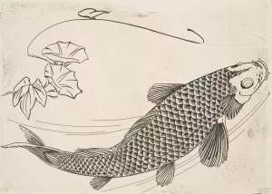 Grand poisson dans le genre japonais by Felix Bracquemond Oil Painting