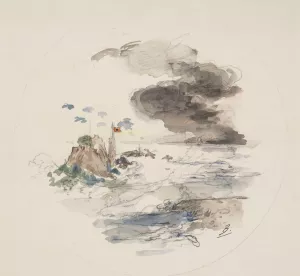 Le semaphore by Felix Bracquemond Oil Painting