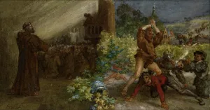 Le service du vin by Felix Bracquemond Oil Painting