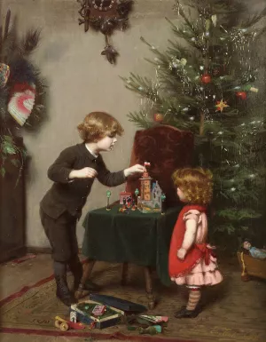 Christmas by Felix Ehrlich Oil Painting