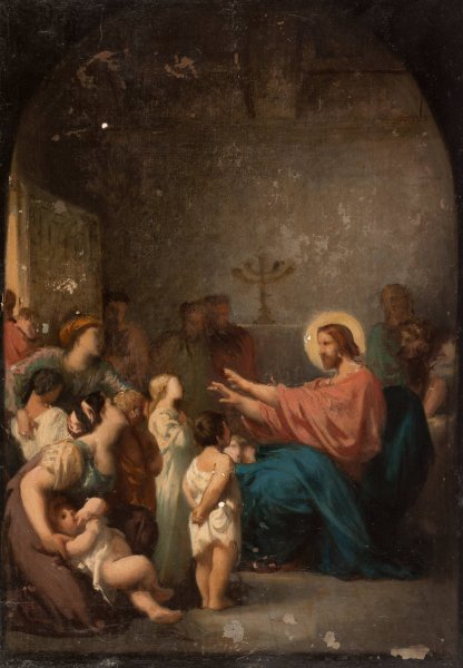 Main Product Photo of Jesus et les petits enfants  Painting by Felix-Henri Giacomotti