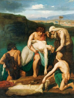 Zenobia Found By The Shepherds On The Banks Of The Arax by Felix-Henri Giacomotti Oil Painting
