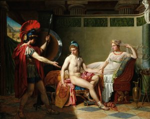 Hector Censuring Helen and Paris by Felix Jan Ferdinand Heyndrickx Oil Painting