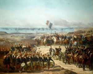 Debarquement de l'armee francaise a Old-Port by Felix-Joseph Barrias Oil Painting