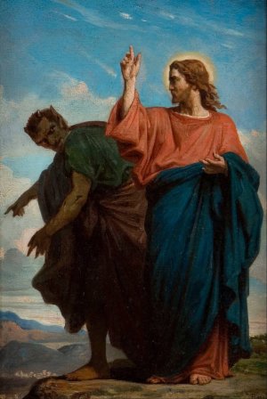 The Temptation of Christ by the Devil by Felix-Joseph Barrias Oil Painting