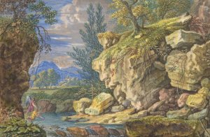 Landscape with Tobias and the Angel by Felix Meyer Oil Painting