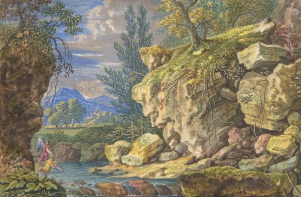 Main Product Photo of Landscape with Tobias and the Angel  Painting by Felix Meyer