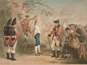 The Last Words of Nathan Hale; The Hanging by Felix O. C. Darley Oil Painting