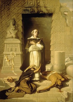 Fray Bartolome de las Casas by Felix Parra Oil Painting