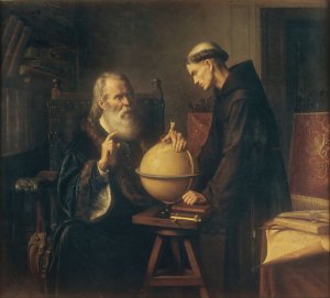 Galileo Demonstrating the New Astronomical Theories at the University of Padua by Felix Parra Oil Painting