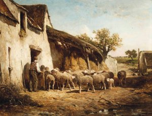 Hometime by Felix Saturnin Brissot De Warville Oil Painting