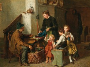 Der Hausierer Oil painting by Felix Schlesinger