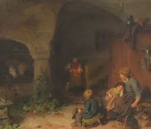 Eine warme Mahlzeit by Felix Schlesinger Oil Painting
