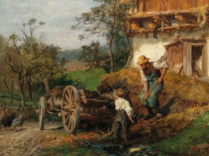 The Little Helper by Felix Schlesinger Oil Painting