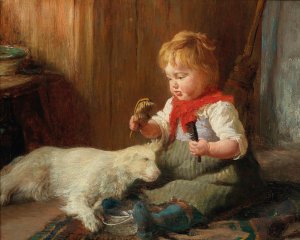 The Young Hairdresser Oil painting by Felix Schlesinger