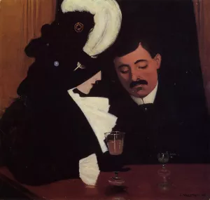 At the Cafe also known as The Provincial painting by Felix Vallotton