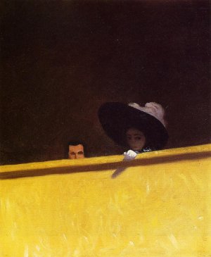 Box Seats at the Theater, the Gentleman and the Lady Oil painting by Felix Vallotton