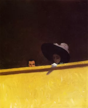 Box Seats at the Theater, the Gentleman and the Lady by Felix Vallotton - Oil Painting Reproduction