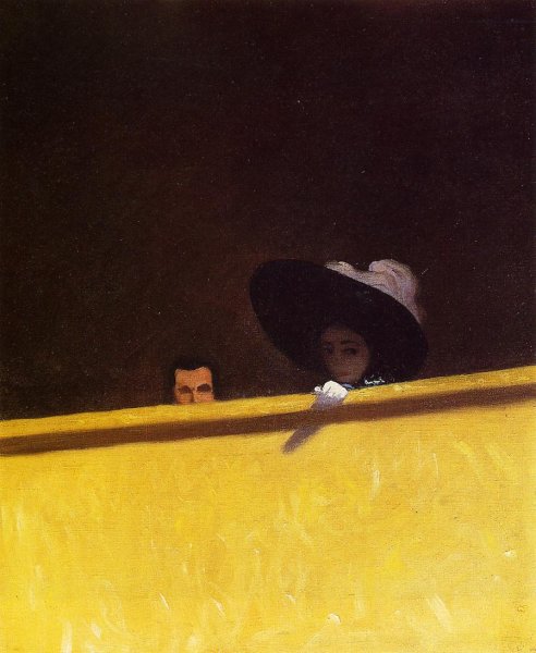 Main Product Photo of Box Seats at the Theater, the Gentleman and the Lady Painting by Felix Vallotton