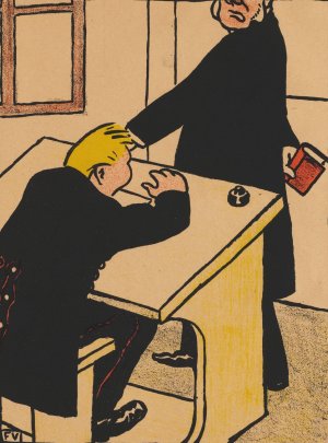 Crimes And Punishments Xvii, 774, You Shall Conjugate by Felix Vallotton Oil Painting