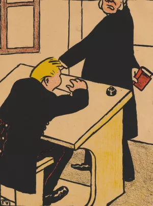 Crimes And Punishments Xvii, 774, You Shall Conjugate by Felix Vallotton Oil Painting