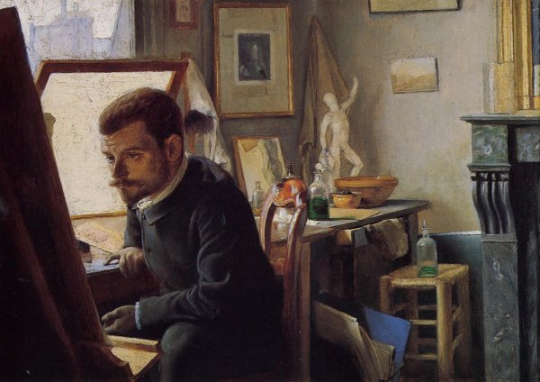Felix Jasinski in His Printmaking Studio