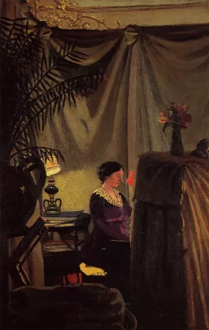 Gabrielle Vallotton at the Piano by Felix Vallotton - Oil Painting Reproduction