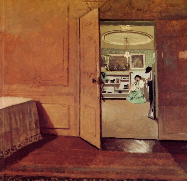 Interior, Vestibule by Lamplight