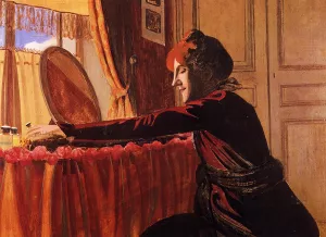 Madame Felix Vallotton at Her Dressing Table painting by Felix Vallotton