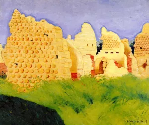 Ruins at Souain, Sunset Oil painting by Felix Vallotton