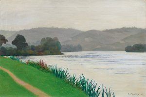 Seine at Tournedos by Felix Vallotton Oil Painting