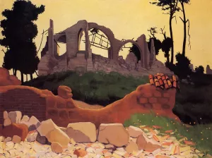 The Church of Souain in Silhouette Oil painting by Felix Vallotton
