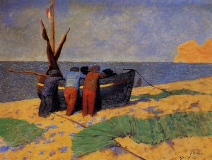 The Fourteenth of July at Etretat Oil painting by Felix Vallotton