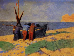 The Fourteenth of July at Etretat Oil painting by Felix Vallotton