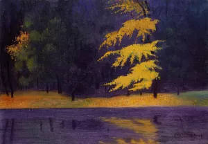 The Lake in the Bois de Boulogne Oil painting by Felix Vallotton