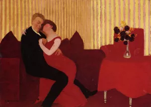 The Lie Oil painting by Felix Vallotton
